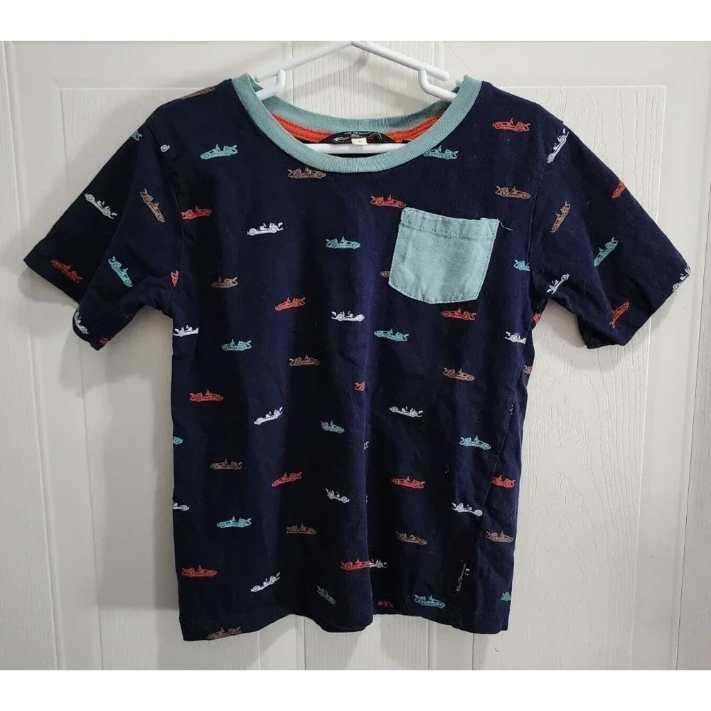 Lot of 2 Ben Sherman Kids Short Sleeve Tee Shirts‎ Boys Size 6 - Striped, Cars